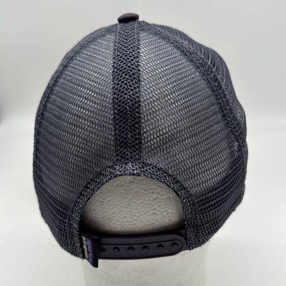 Patagonia Logo Black White Trucker Hat Adjustable HT6865 - Picture 3 of 4